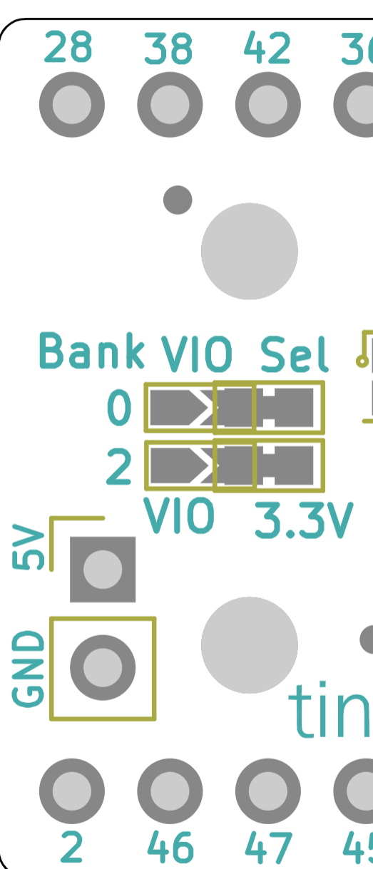 UPduino FPGA bank connections